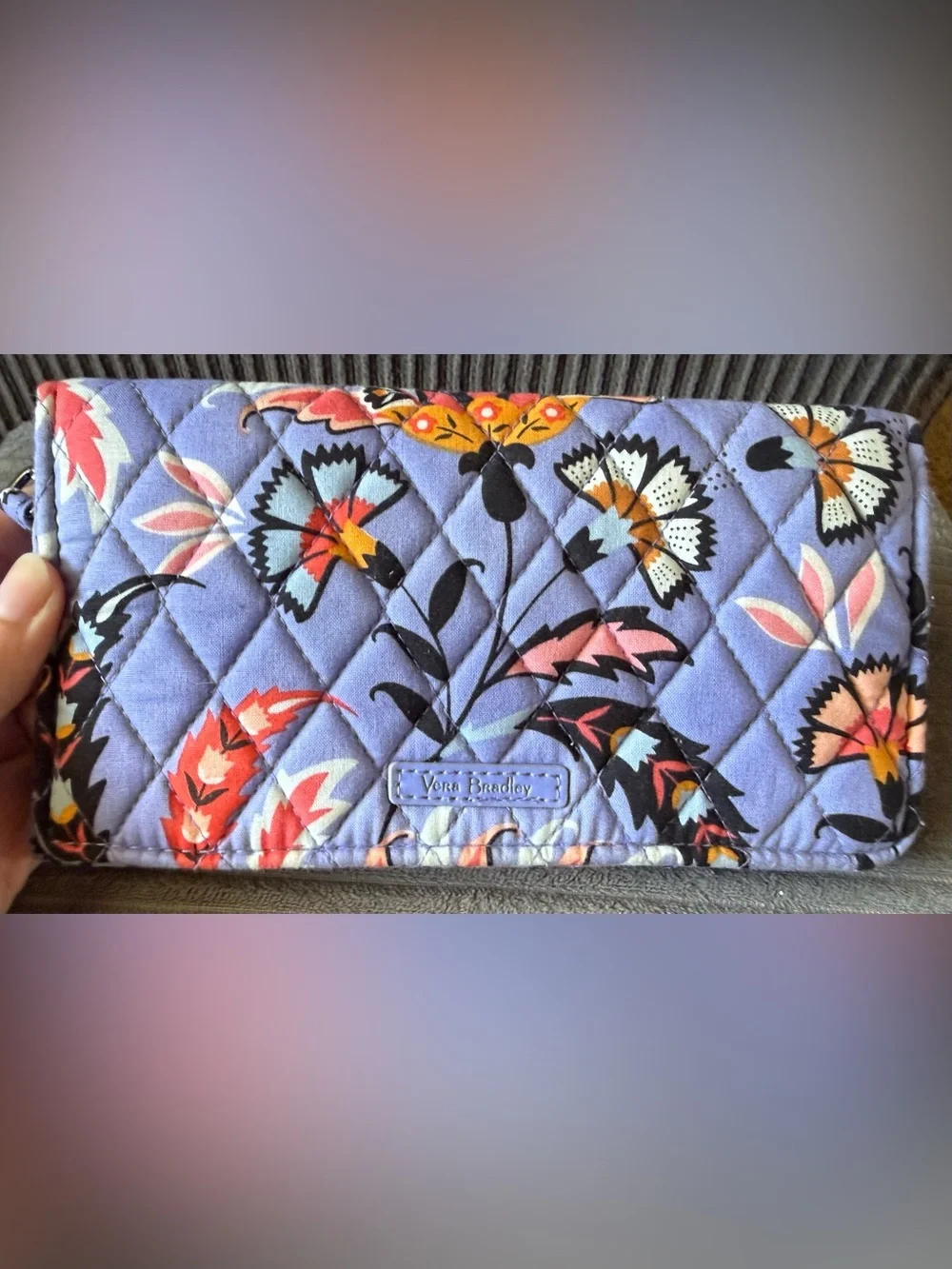 Vera Bradley Mural Garden RFID Wallet Crossbody Clutch Wristlet Purse